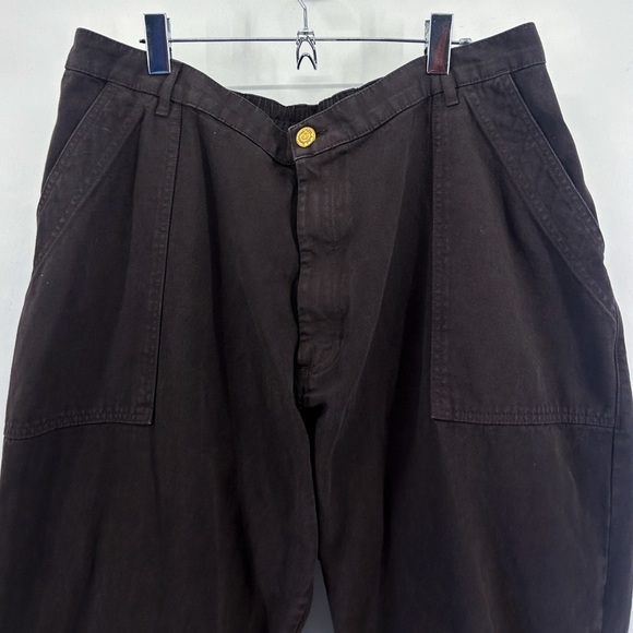 Big Bud Press Dark Brown Pencil Pants 100% Cotton Tapered Leg Utility 1XL - Picture 3 of 7
